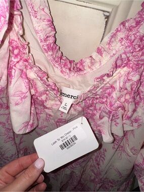Pink Floral Ruffle Boutique Dress